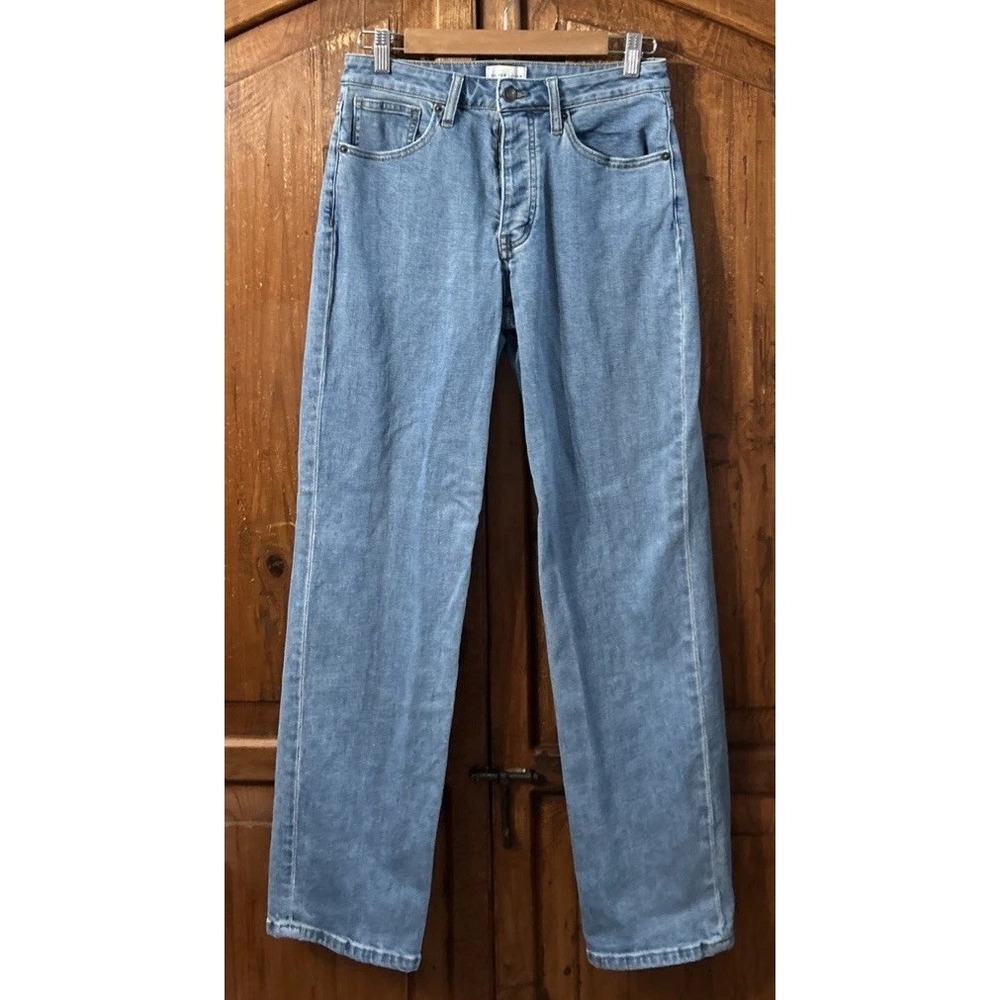Women's Oliver Logan Mulberry Straight Leg Jeans Stretch 27 Button Fly